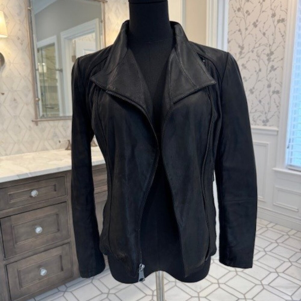Black leather Marc New York moto jacket EUC.  Soft.  No rips, tears, stains